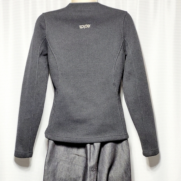 Spyder Core Knit & Sherpa Lined Snap Button Sweater Jacket Women's (XS) - Picture 3 of 10